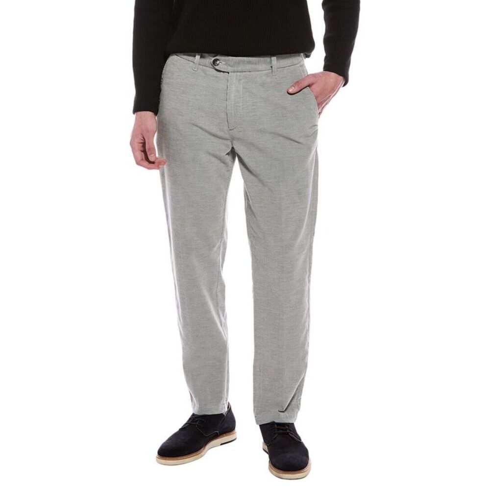 Isaia Mens  Corduroy Trouser, Grey
